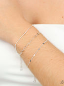 KIT 3 PULSEIRAS PRATA 925 + PAR DE BRINCOS DE BRINDE