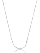 KIT COLAR + PULSEIRA CORAÇÕES CHAPEADO PRATA 925