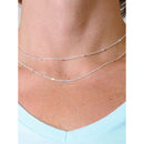 KIT CHOKER BOLINHAS + COLAR CORAÇÕES CHAPEADO PRATA 925