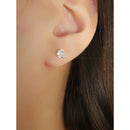 PAR DE BRINCOS PONTO DE LUZ ZIRCÔNIA PRATA 925